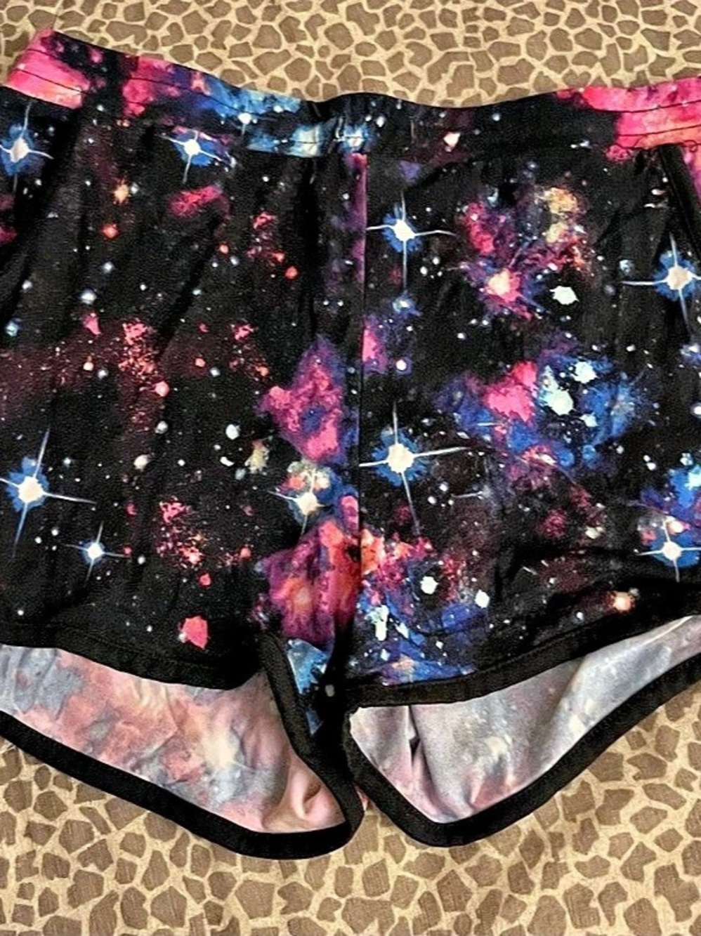 Galaxy Print Athletic Shorts